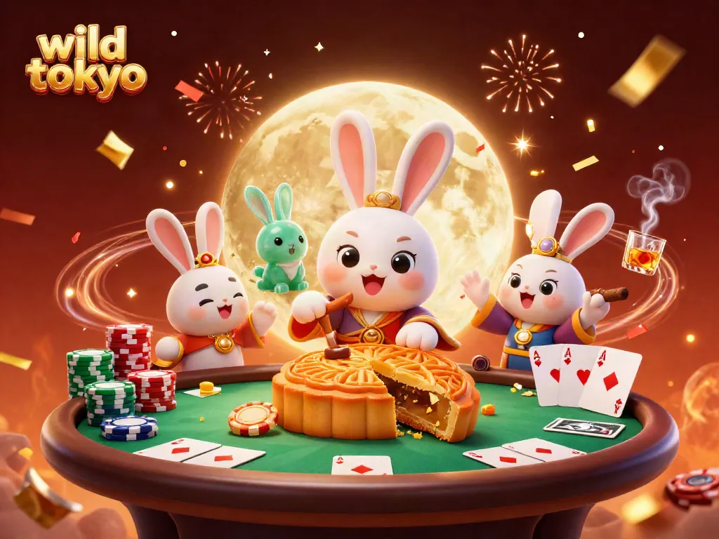 Experience wild tokyo's exciting casino atmosphere with playful characters and vibrant game elements.